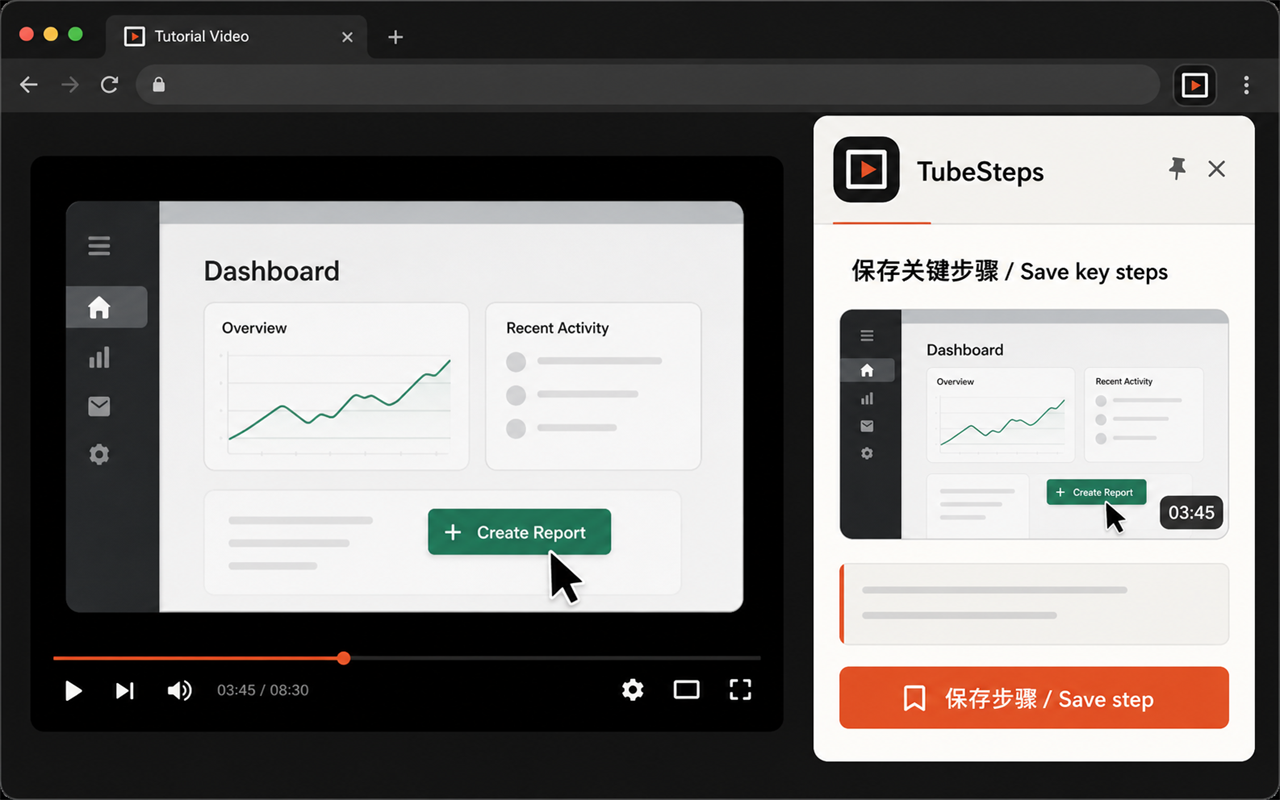 TubeSteps 保存关键步骤 / Save key steps